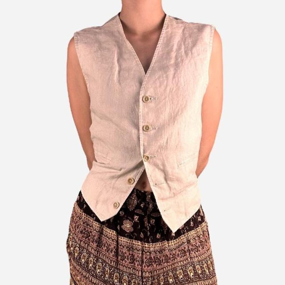 Linen vest size xs banana republic